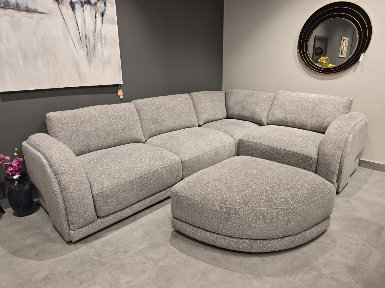 KF.8262B - CORNER SOFA+OTTOMAN - OUTLET