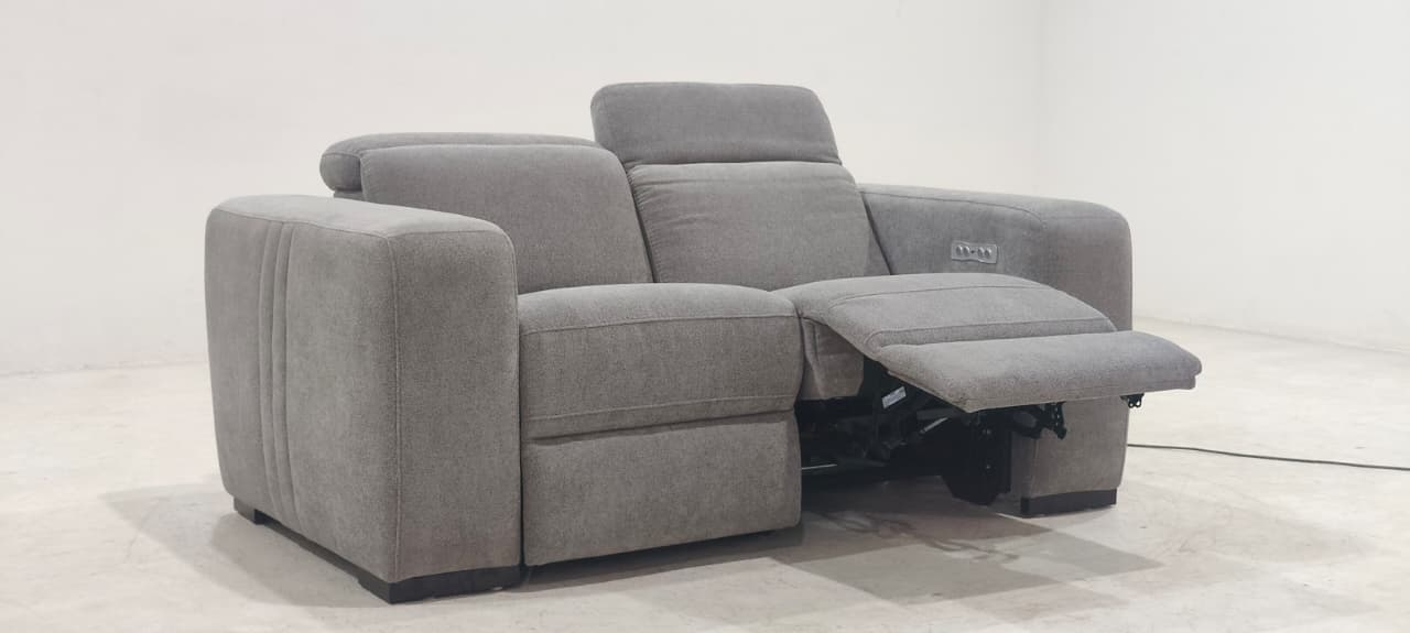 KM.213HM - 2 SEATER RECLINER(ELECTRIC) - BLR WH