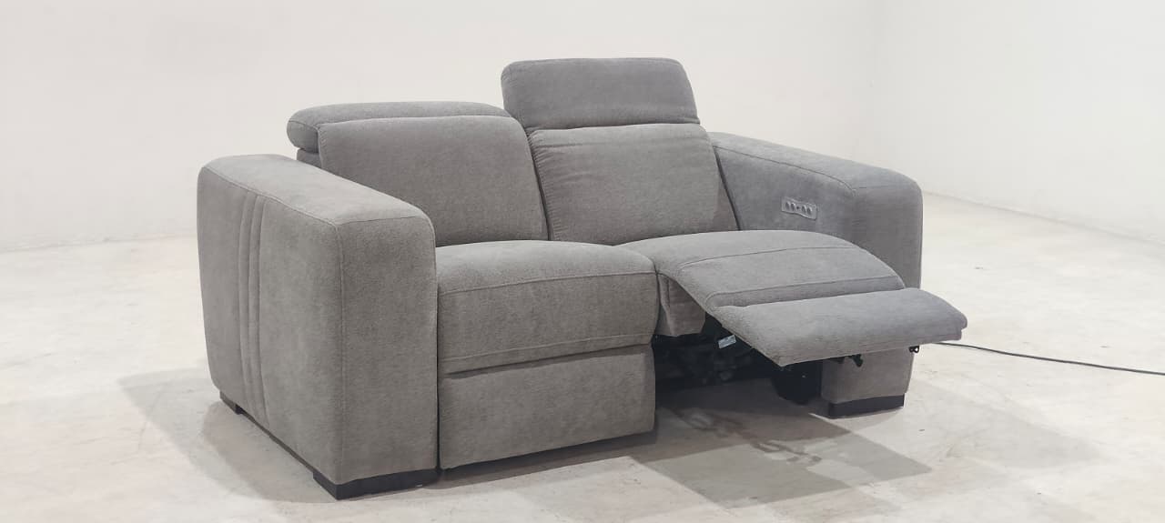 KM.213HM - 2 SEATER RECLINER(ELECTRIC) - BLR WH