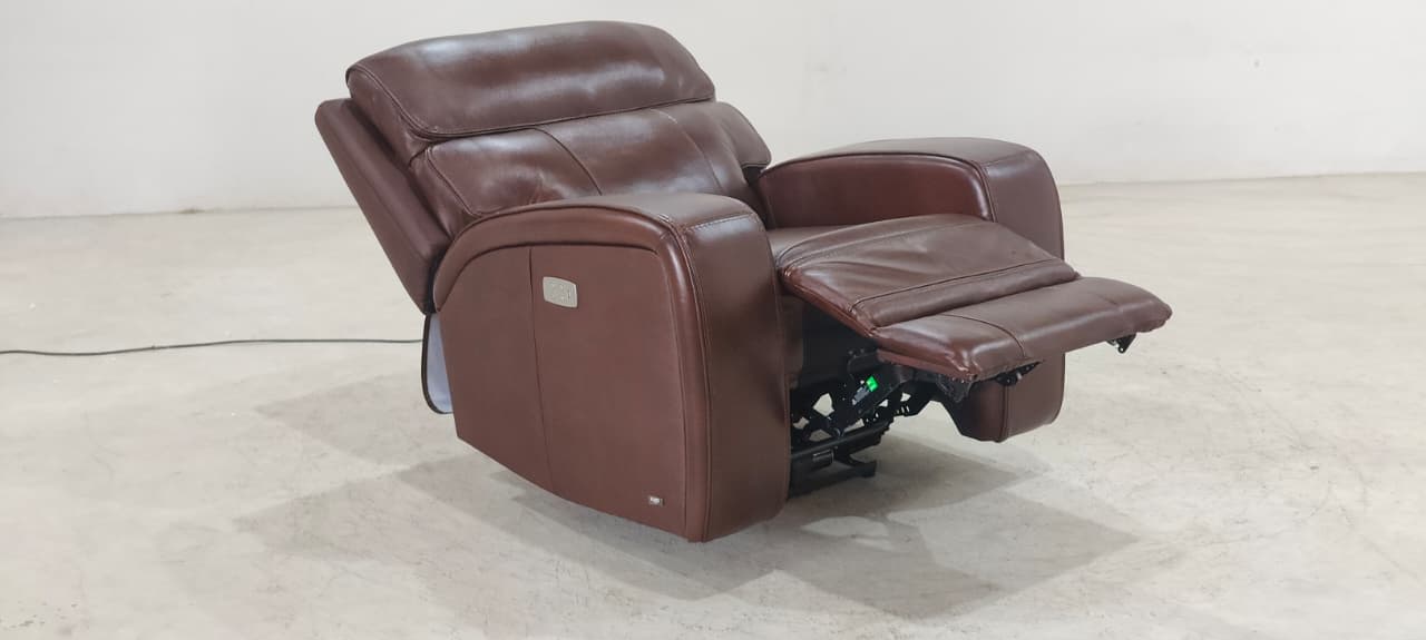 KM.132H(2) - 1 SEATER RECLINER(ELECTRIC) - BLR WH