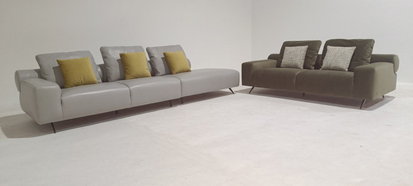KF.153 - 3 SEATER+CHAISE  - BLR WH