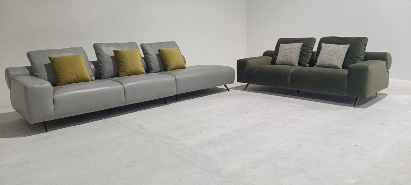 KF.153 - 3 SEATER+CHAISE  - BLR WH