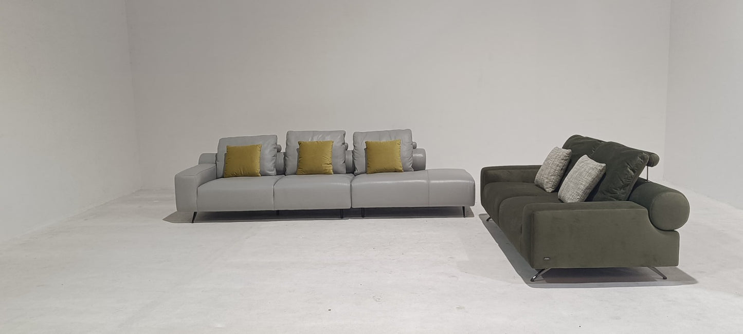 KF.153 - 3 SEATER+CHAISE  - BLR WH