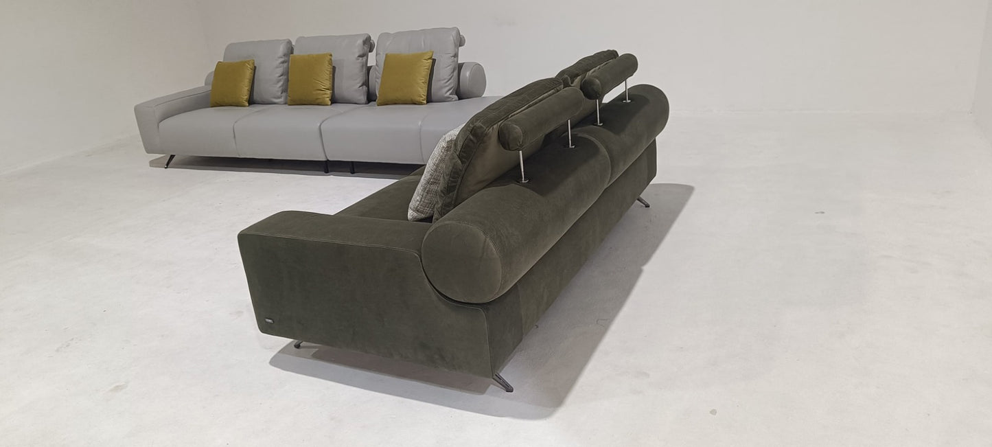 KF.153 - 3 SEATER+CHAISE  - BLR WH