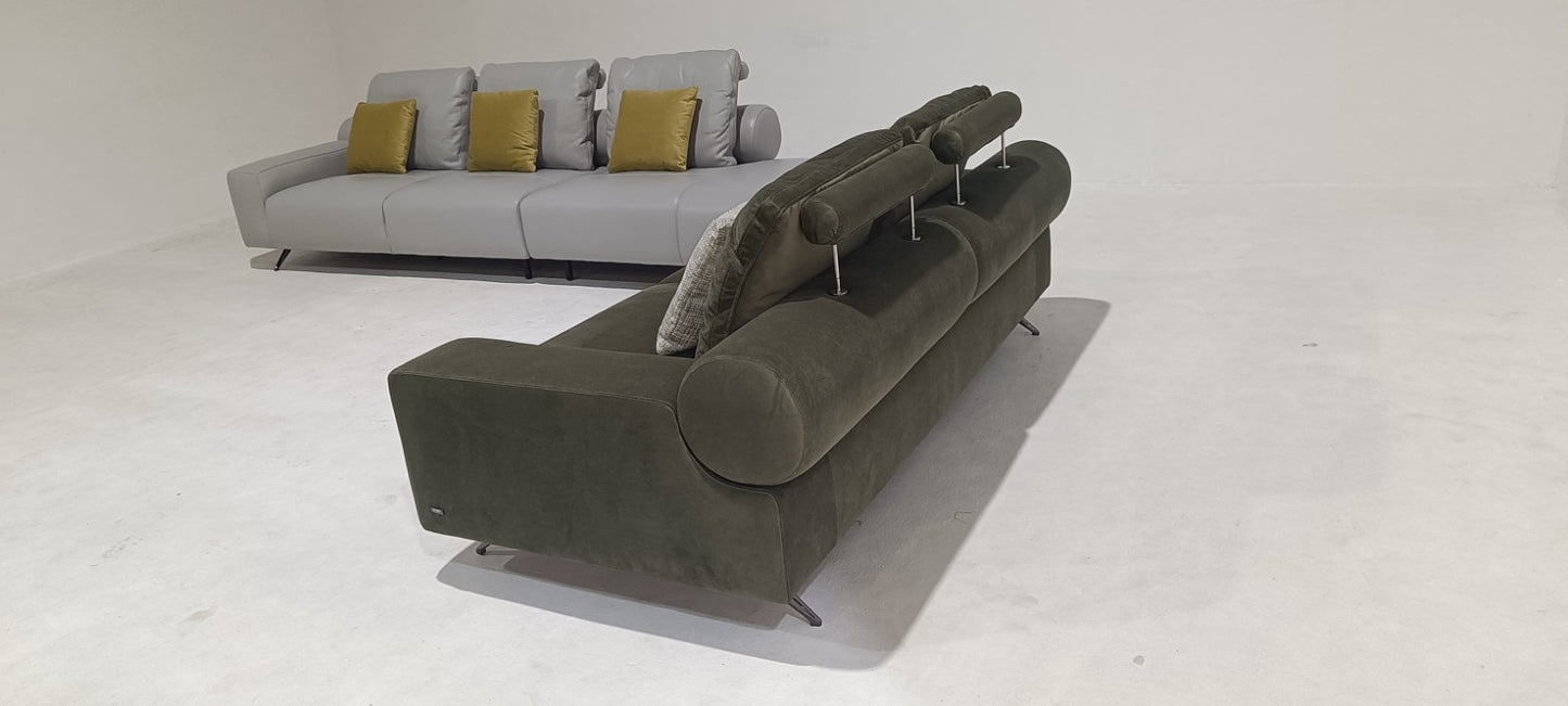 KF.153 - 3 SEATER+CHAISE  - BLR WH