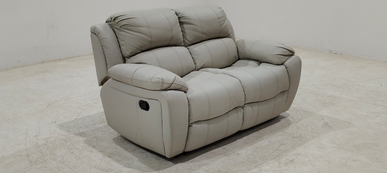 1238 - 2 SEATER RECLINER(MANUAL) - BLR WH
