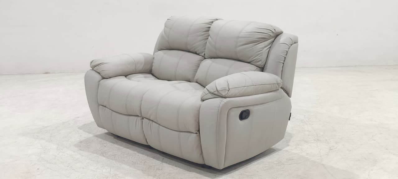 1238 - 2 SEATER RECLINER(MANUAL) - BLR WH