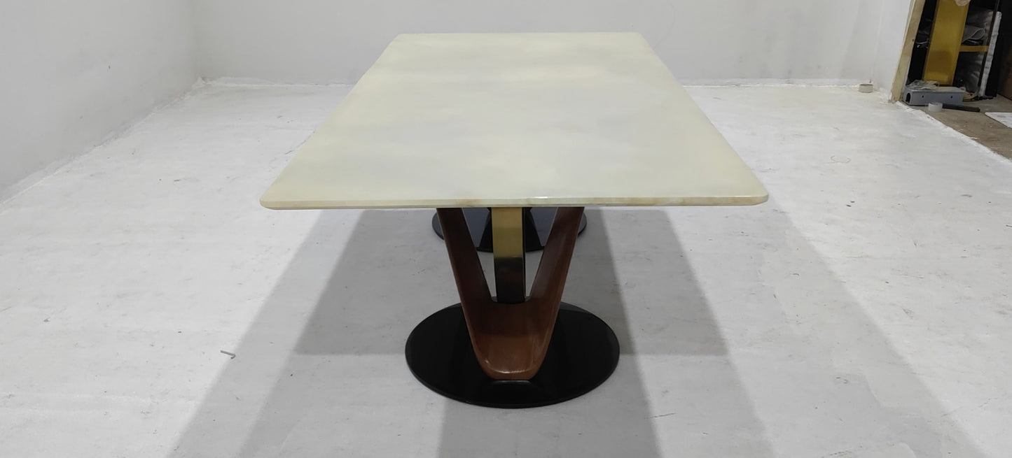 BBH+CT300A(3) - DINNING TABLE(BIG SIZE) - BLR WH