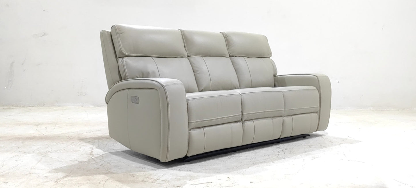 KM.132H(2) - 3 SEATER RECLINER(ELECTRIC) - BLR WH