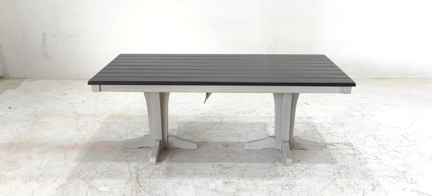 D796-25B+25T(9) - DINING TABLE - BLR WH