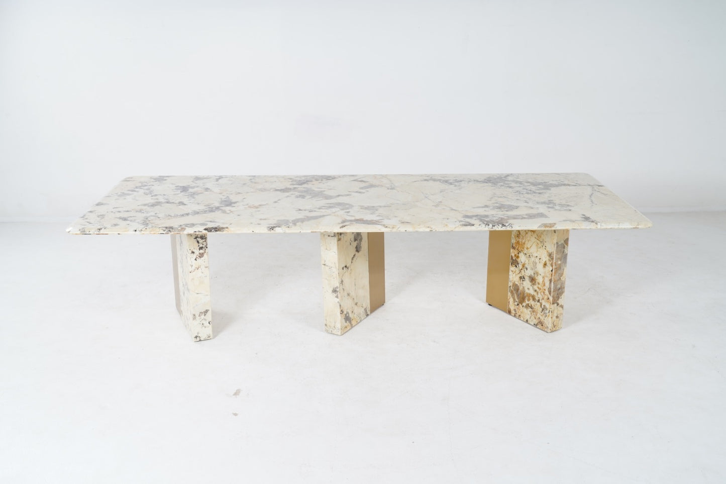 PDL-SS+PDL-3.0M(2) - DINING TABLE - BLR WH