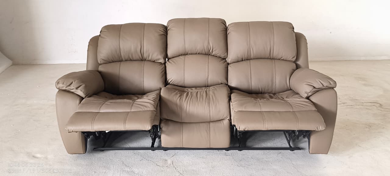 1238(2) - 3 SEATER RECLINER(MANUAL) - BLR WH