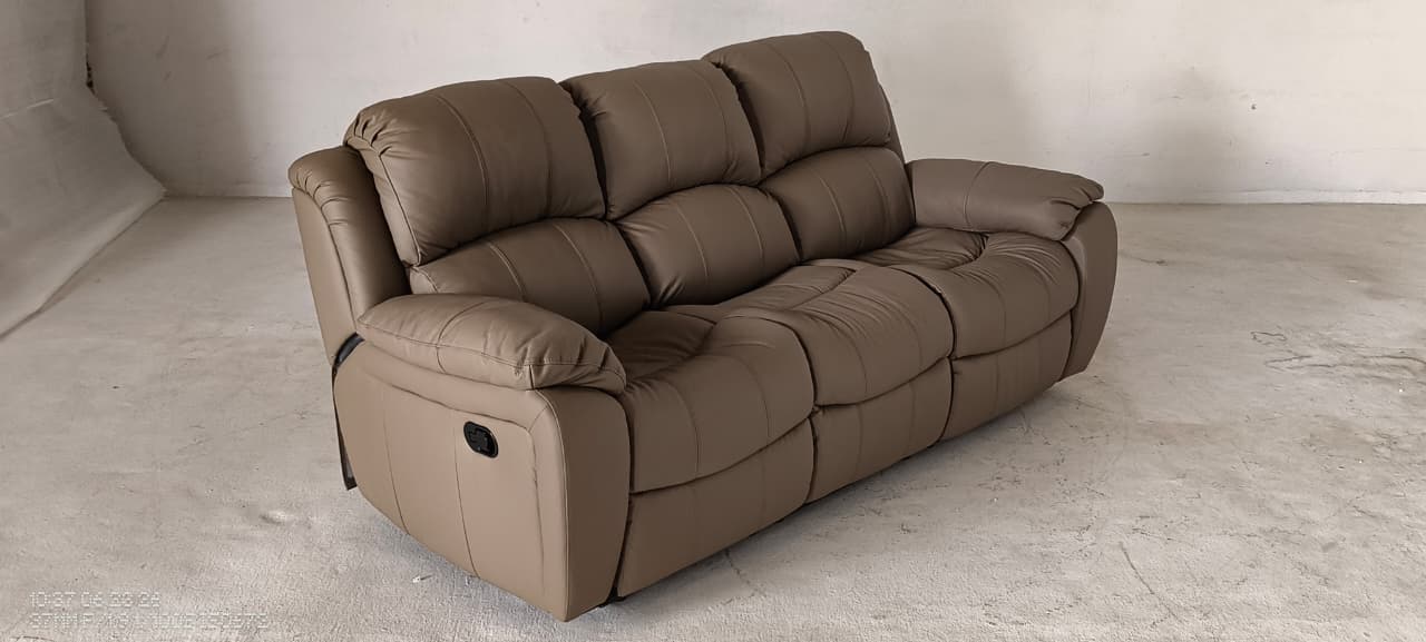 1238(2) - 3 SEATER RECLINER(MANUAL) - BLR WH