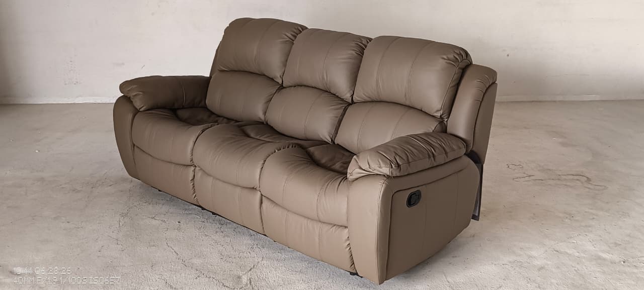 1238(2) - 3 SEATER RECLINER(MANUAL) - BLR WH