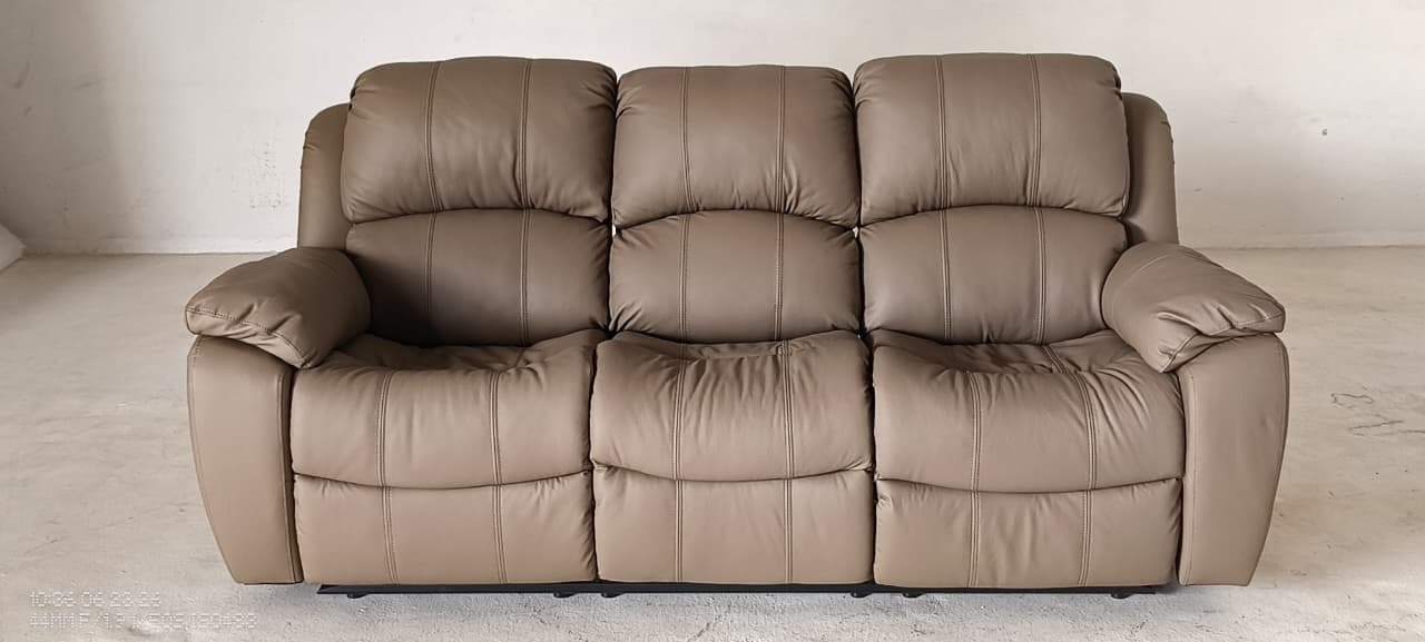 1238(2) - 3 SEATER RECLINER(MANUAL) - BLR WH