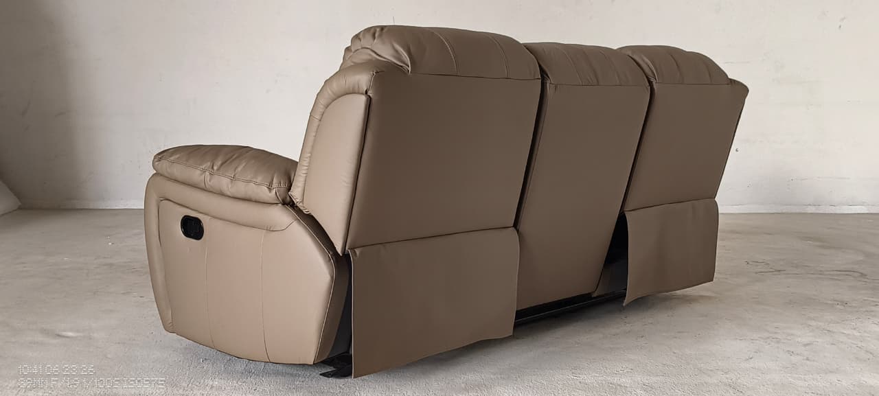 1238(2) - 3 SEATER RECLINER(MANUAL) - BLR WH