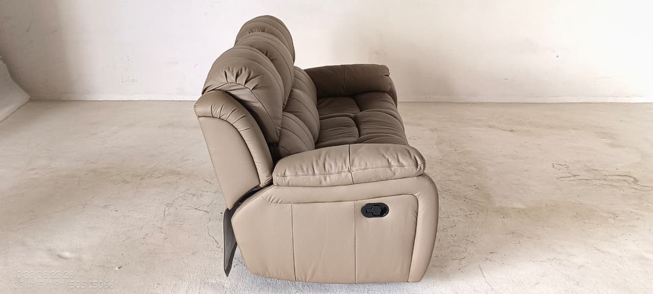 1238(2) - 3 SEATER RECLINER(MANUAL) - BLR WH