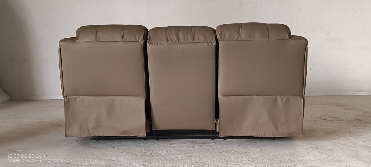 1238(2) - 3 SEATER RECLINER(MANUAL) - BLR WH