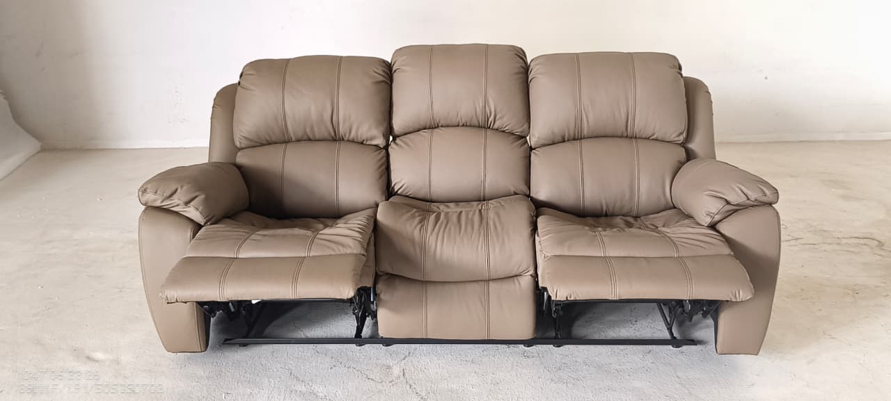 1238(2) - 3 SEATER RECLINER(MANUAL) - BLR WH