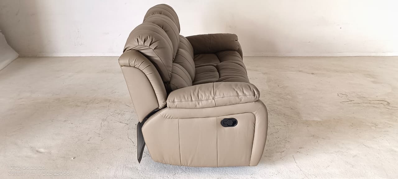 1238(2) - 3 SEATER RECLINER(MANUAL) - BLR WH