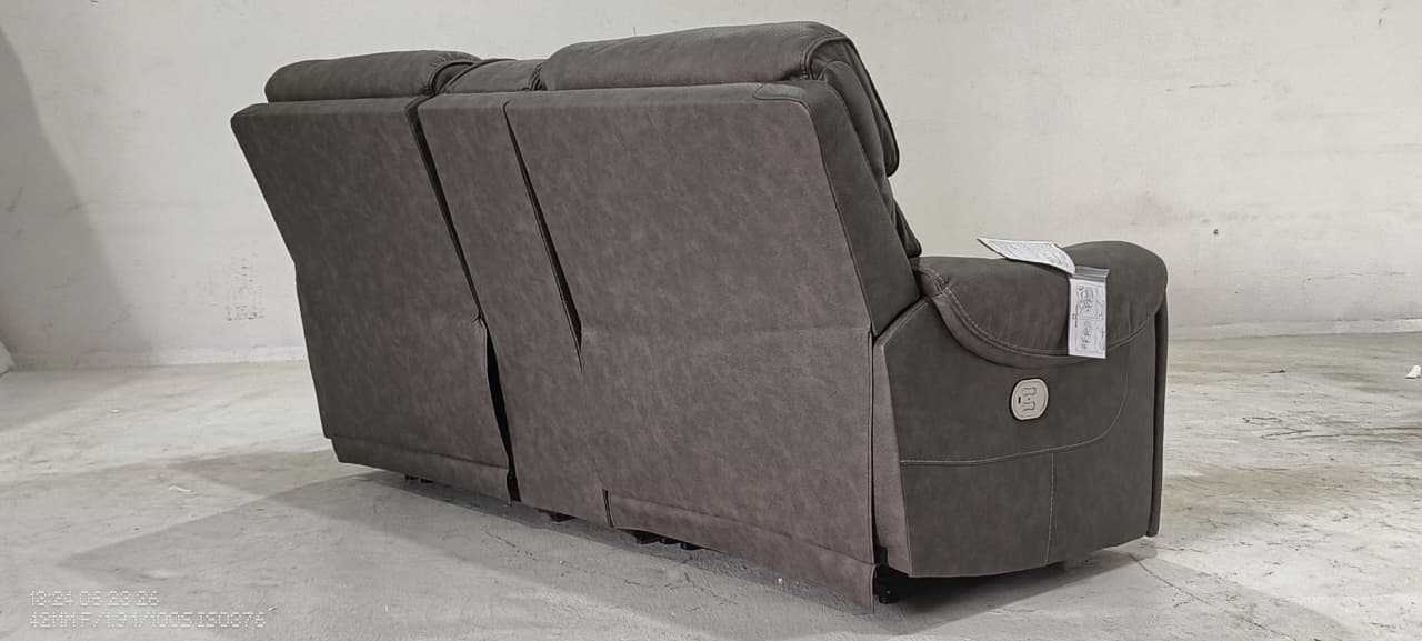 2350158+57+62 - 2 SEATER+CONSOLE RECLINER(ELECTRIC) - BLR WH
