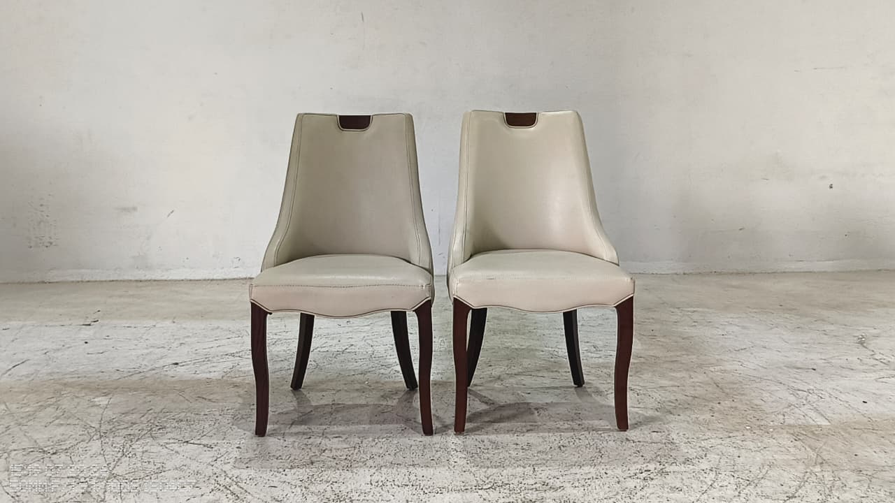 CH 1532(2) - DINING CHAIR - BLR WH