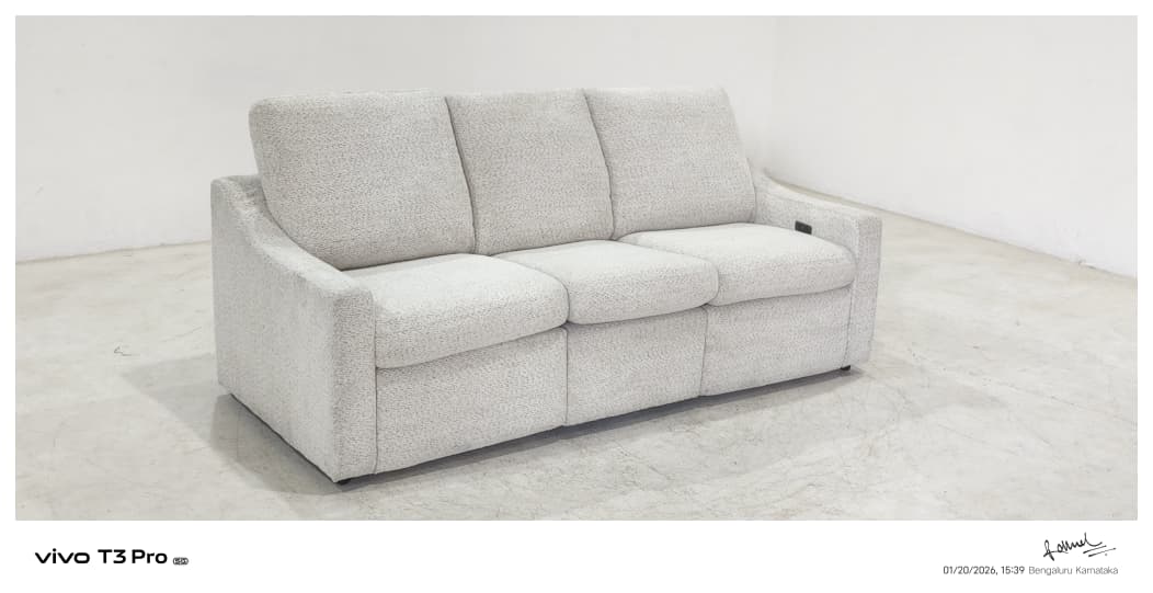 55113M - 3 SEATER RECLINER(ELECTRIC) - BLR WH