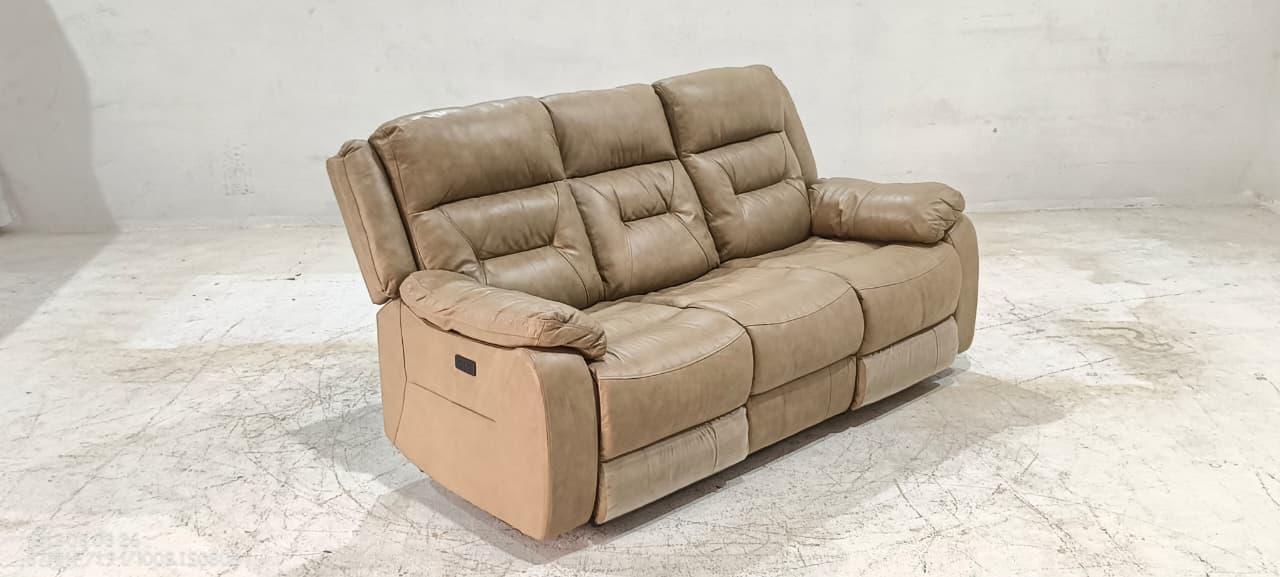 850286M - 3 SEATER RECLINER (ELECTRIC) - BLR WH