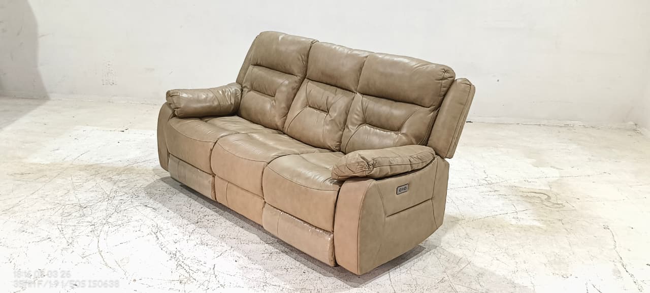 850286M - 3 SEATER RECLINER (ELECTRIC) - BLR WH
