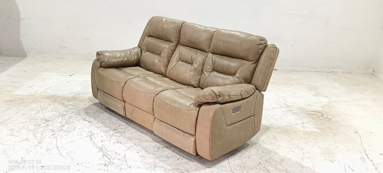 850286M - 3 SEATER RECLINER (ELECTRIC) - BLR WH