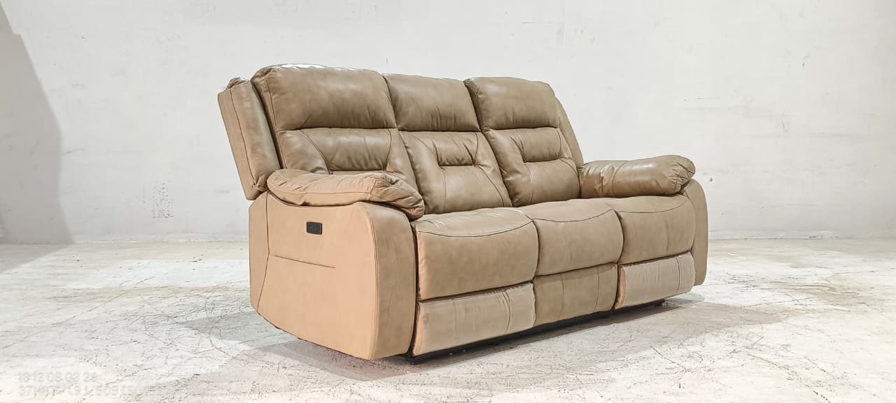 850286M - 3 SEATER RECLINER (ELECTRIC) - BLR WH