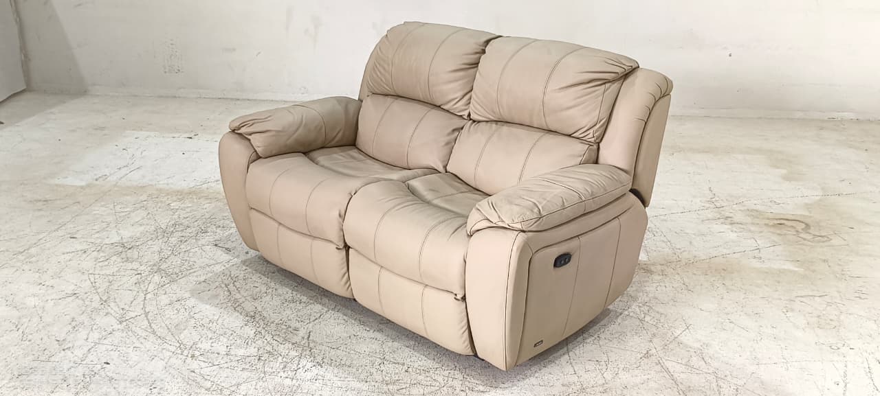1238 - 2 SEATER RECLINER(ELECTRIC) - BLR WH