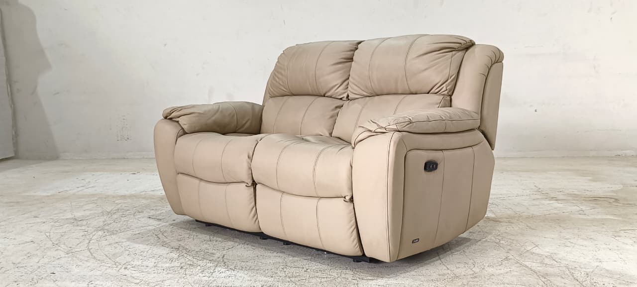 1238 - 2 SEATER RECLINER(ELECTRIC) - BLR WH