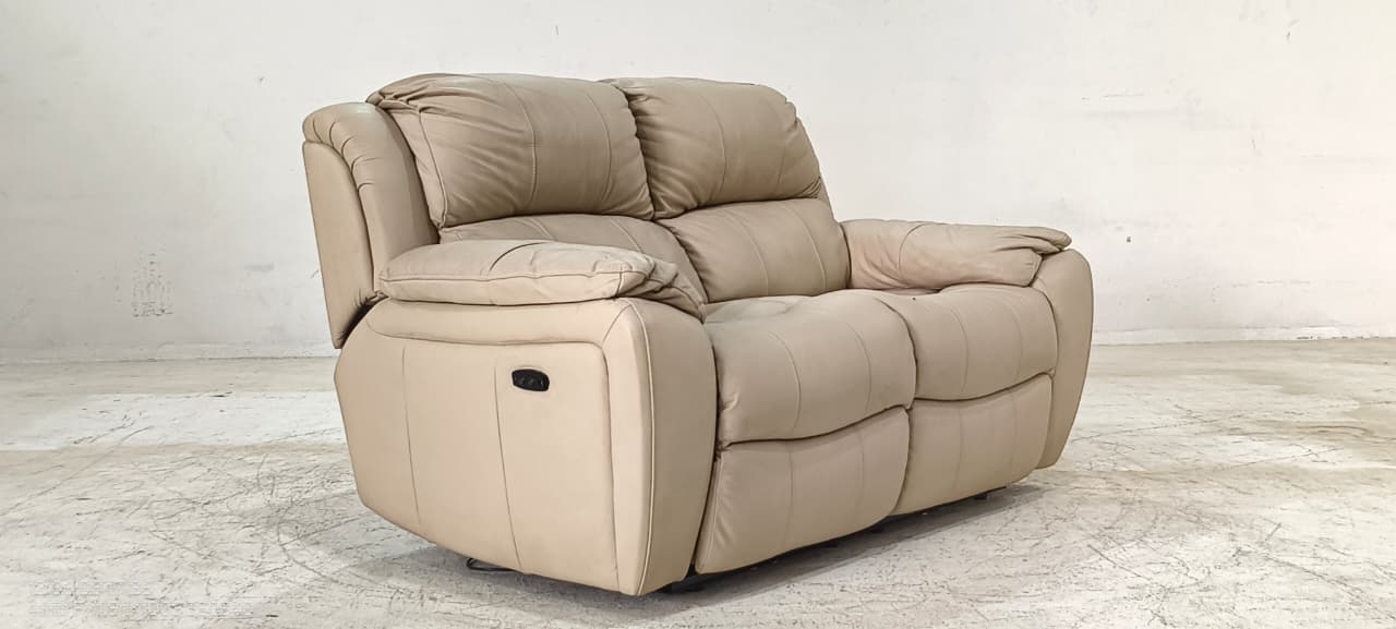 1238 - 2 SEATER RECLINER(ELECTRIC) - BLR WH