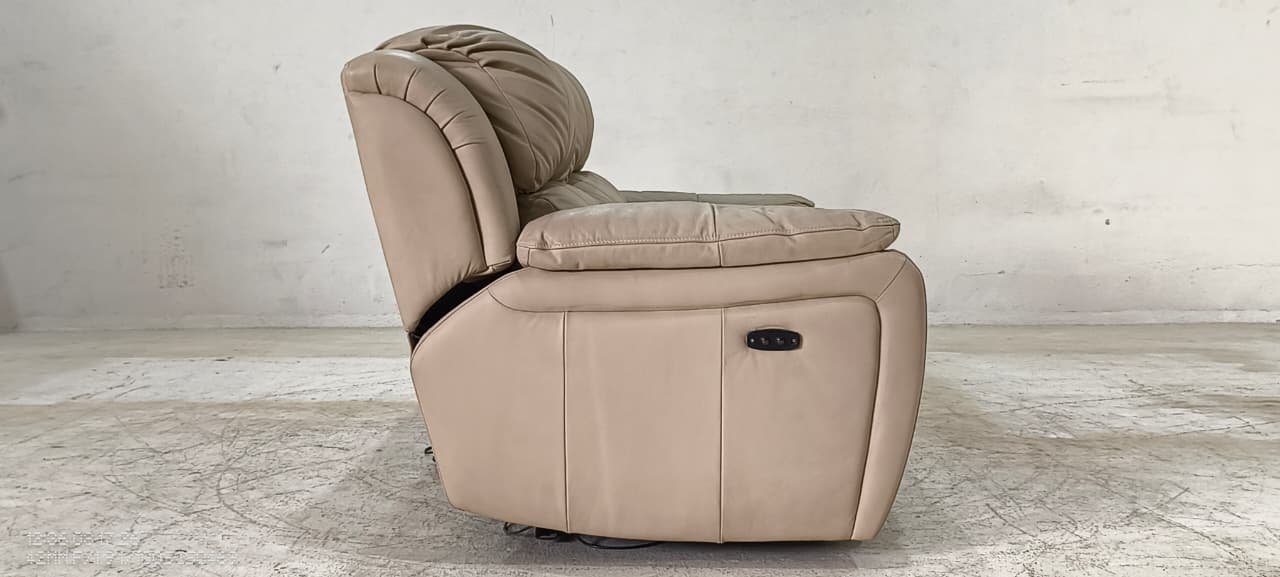 1238 - 2 SEATER RECLINER(ELECTRIC) - BLR WH