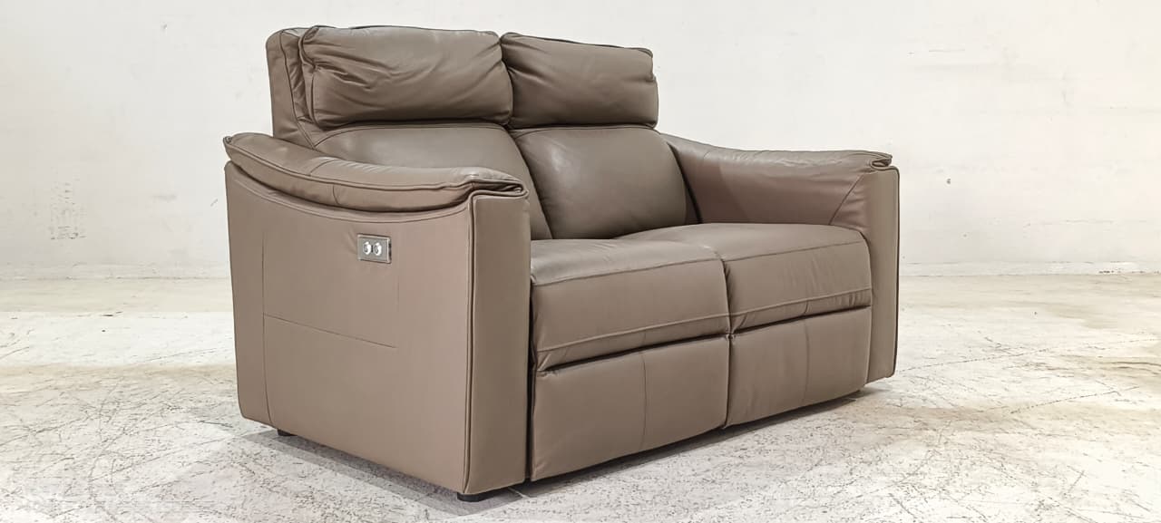 KM.5035 - 2 SEATER RECLINER(ELECTRIC) - BLR WH