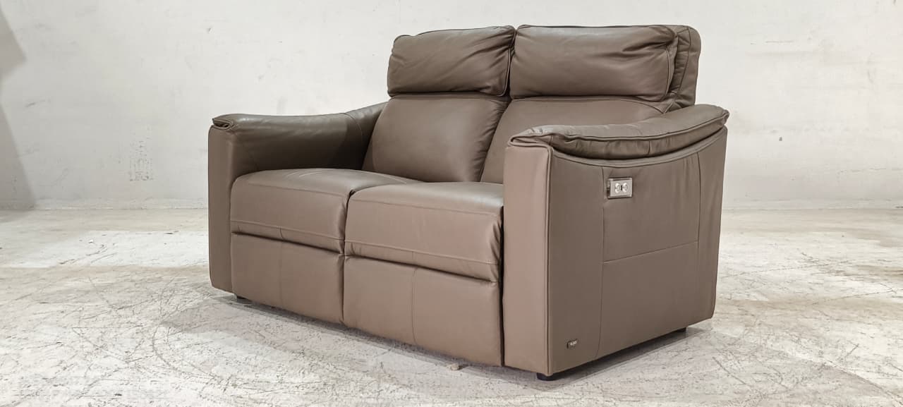 KM.5035 - 2 SEATER RECLINER(ELECTRIC) - BLR WH