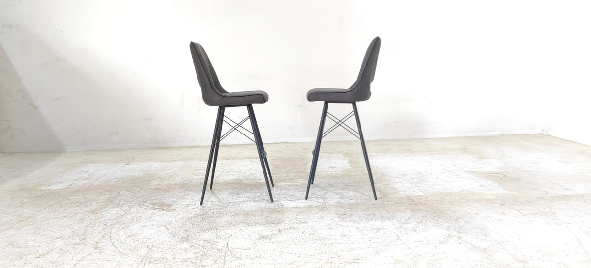 HB-0802-BS(2) - BAR STOOL - BLR WH