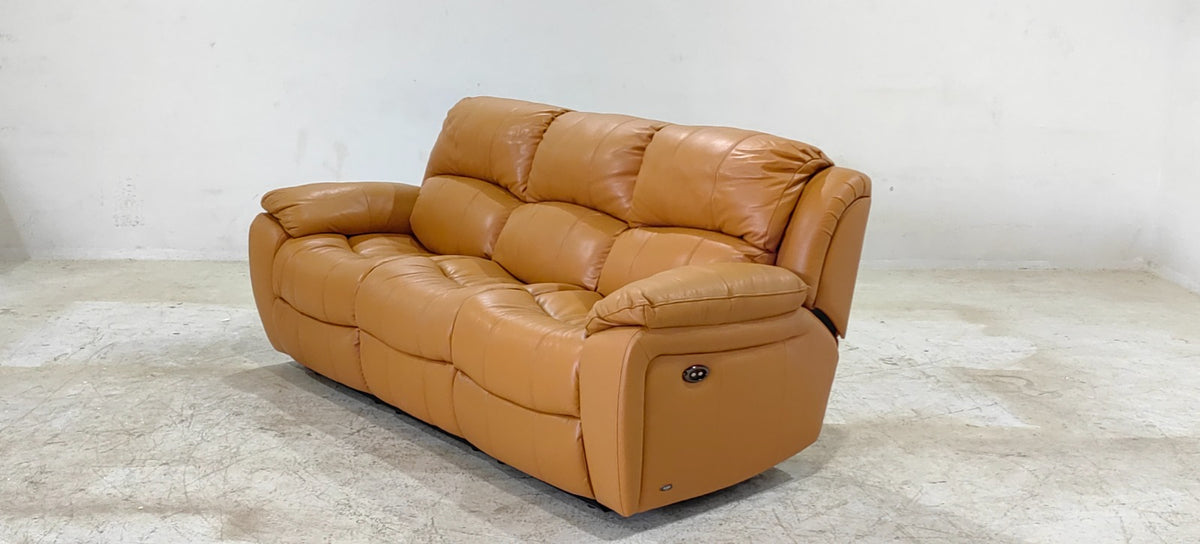 1238-M5658(4) - 3 SEATER RECLINER(ELECTRIC) - BLR WH