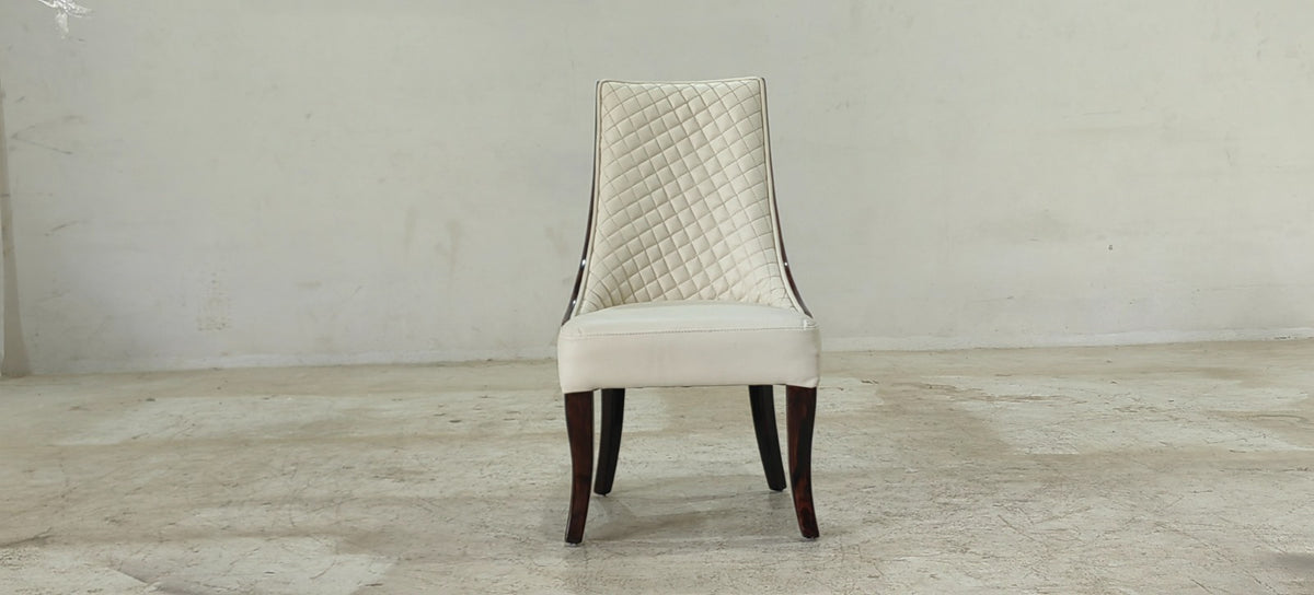 CRESCENT(6) - DINING CHAIR - BLR WH