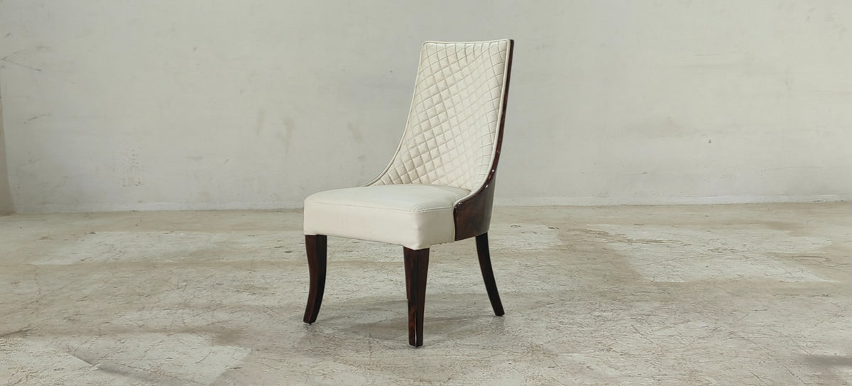 CRESCENT(6) - DINING CHAIR - BLR WH