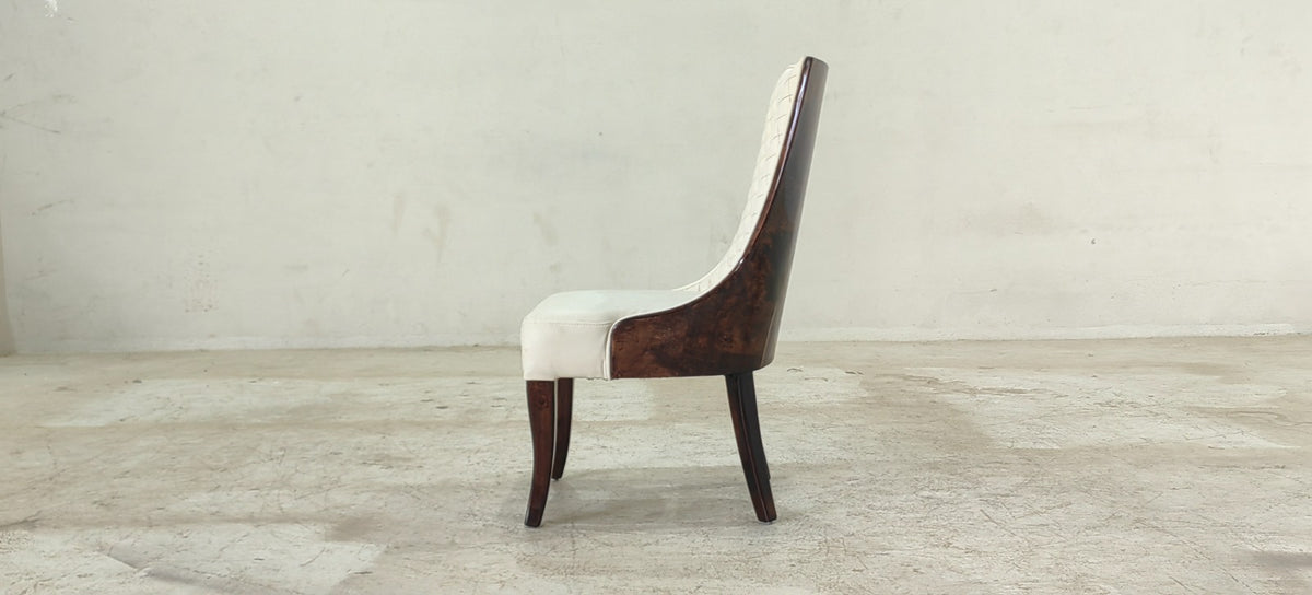 CRESCENT(6) - DINING CHAIR - BLR WH