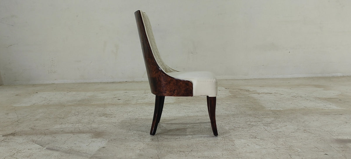 CRESCENT(6) - DINING CHAIR - BLR WH