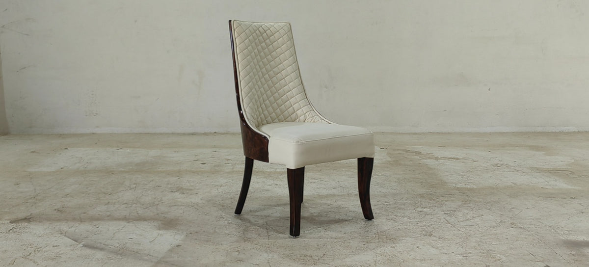 CRESCENT(6) - DINING CHAIR - BLR WH