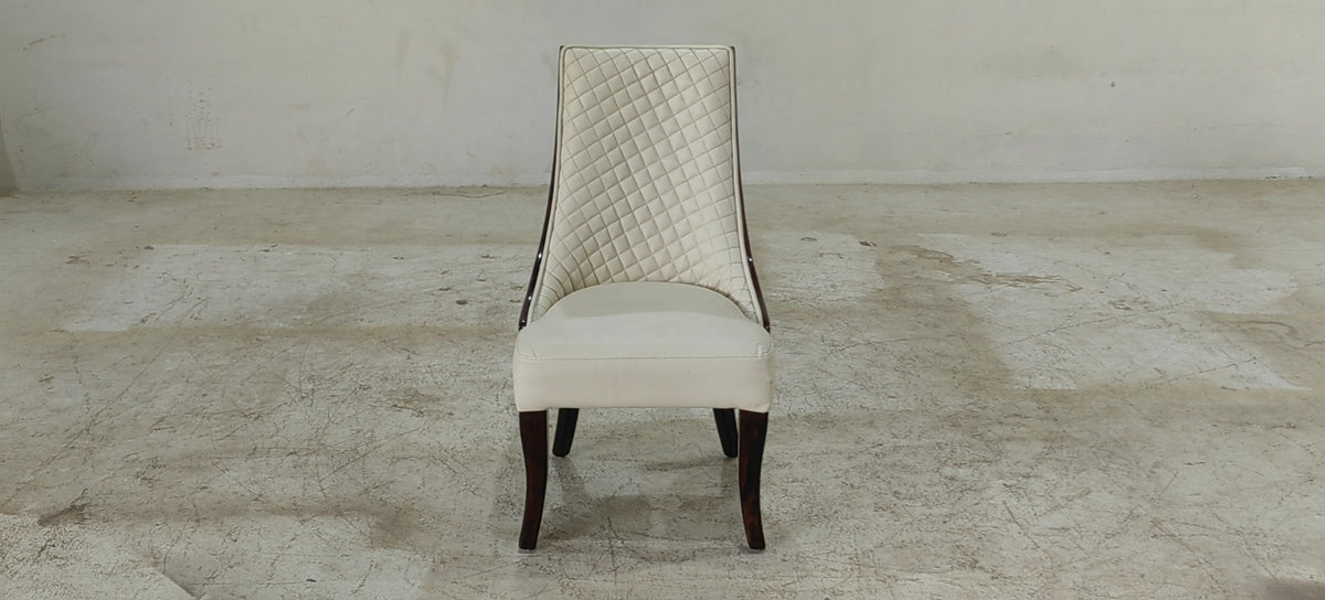 CRESCENT(6) - DINING CHAIR - BLR WH