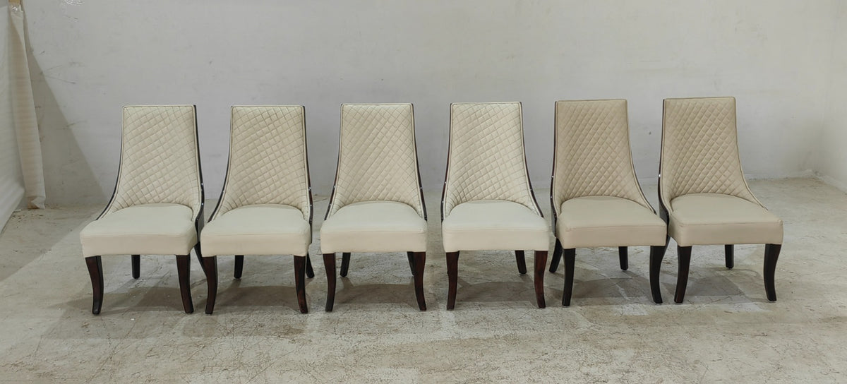 CRESCENT(6) - DINING CHAIR - BLR WH