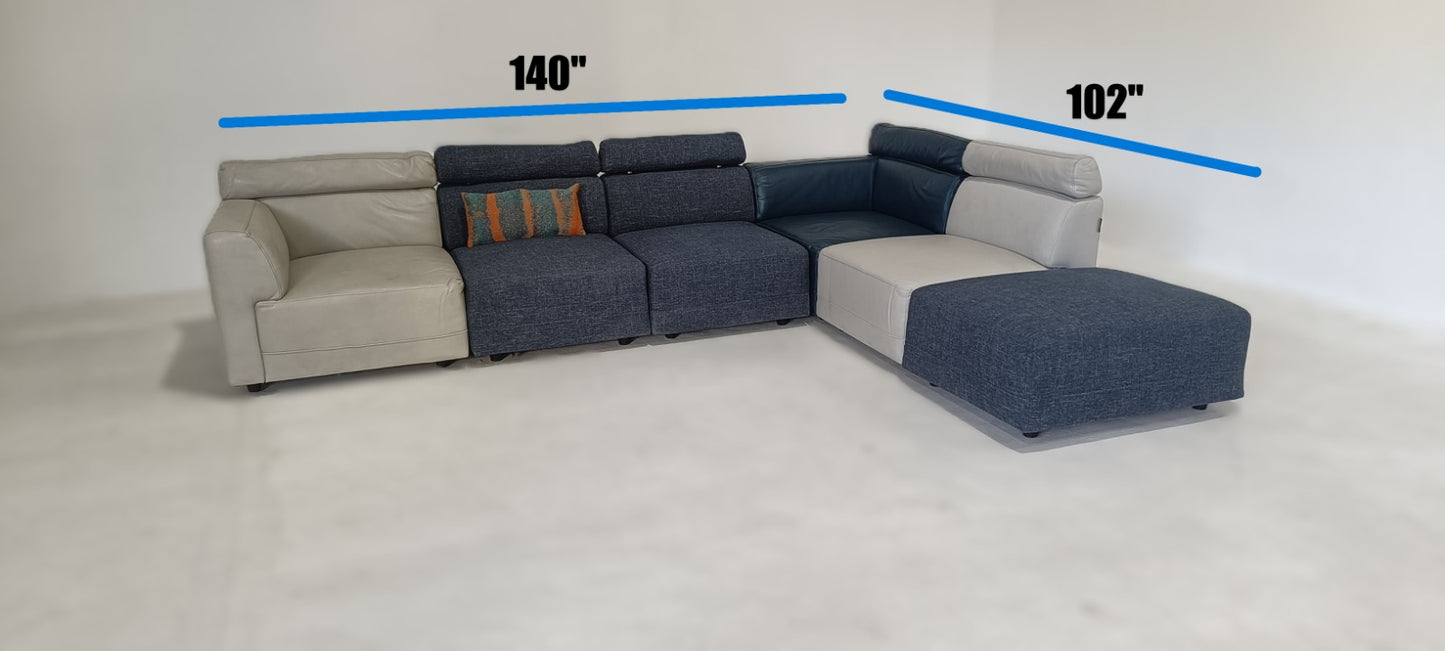5627 - 4 SEATER + OTTOMAN - BLR WH