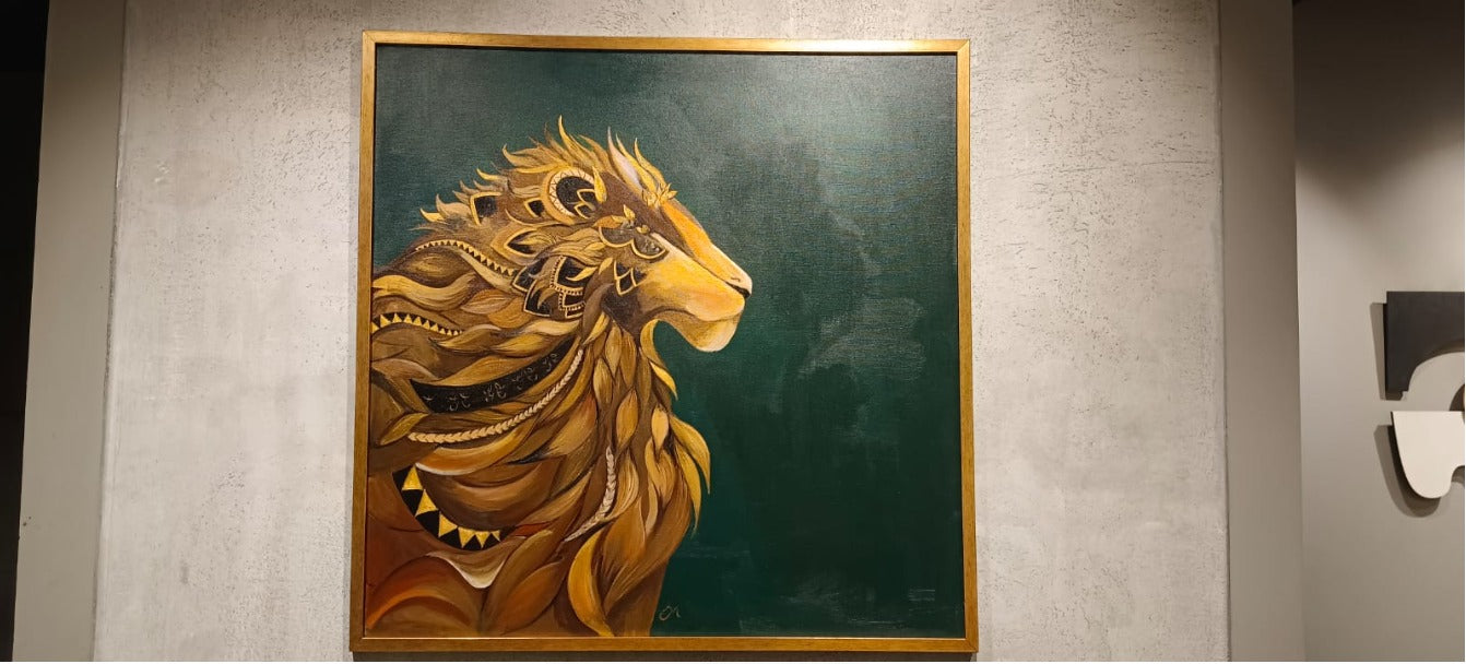 ACRYLIC GOLDEN LION(1) - WALL ART - STJ (S60076 - 24-05-2026 - Venkatesh Ramaiah - STJ)