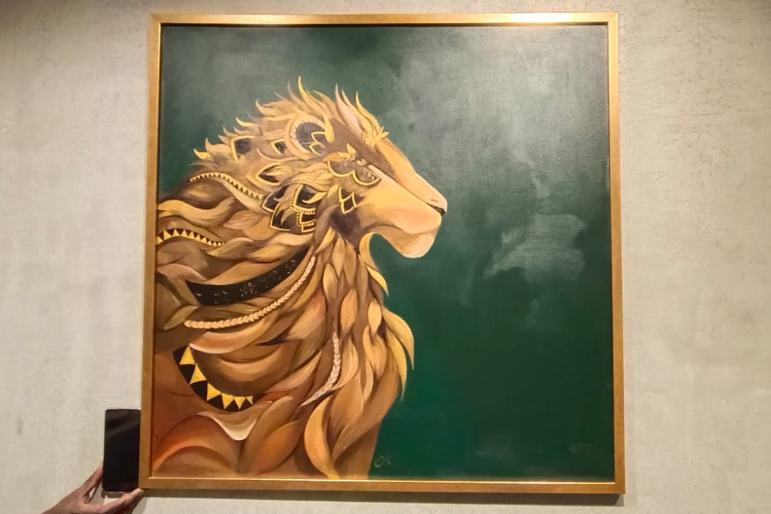 ACRYLIC GOLDEN LION(1) - WALL ART - STJ (S60076 - 24-05-2026 - Venkatesh Ramaiah - STJ)