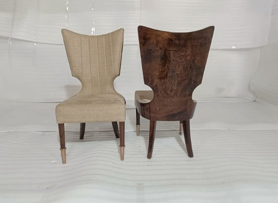 BURL(1) - DINING CHAIR - BLR WH